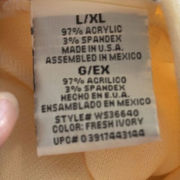 Vintage White Stag cream/ivory acrylic/spandex turtleneck dickie layer top - Picture 6 of 7